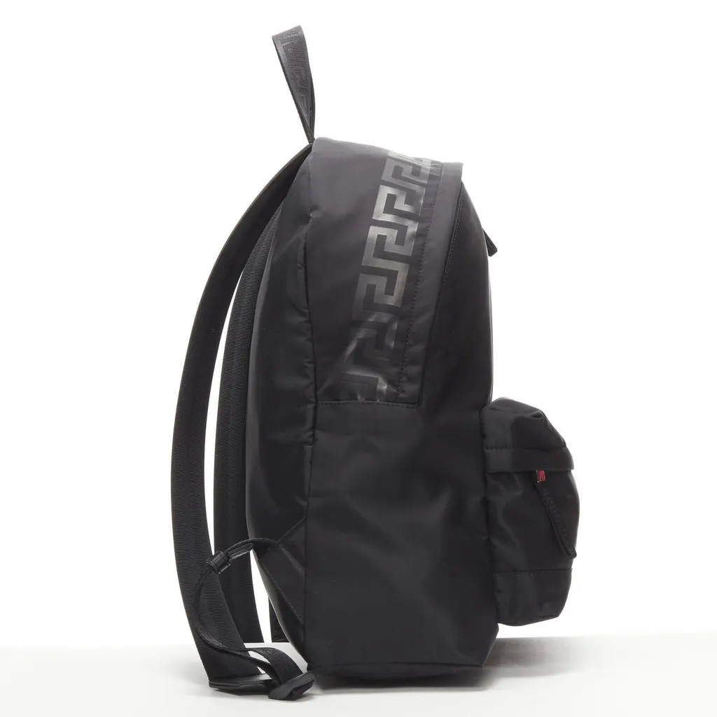 Versace La Greca Backpack Black Never worn, with tag - Model View