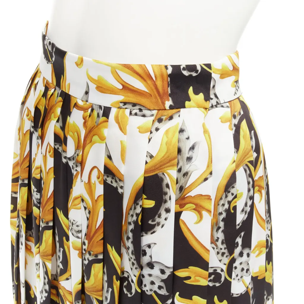 Versace Barocco Acanthus Skirt Black Polyester Never worn, with tag - Back View