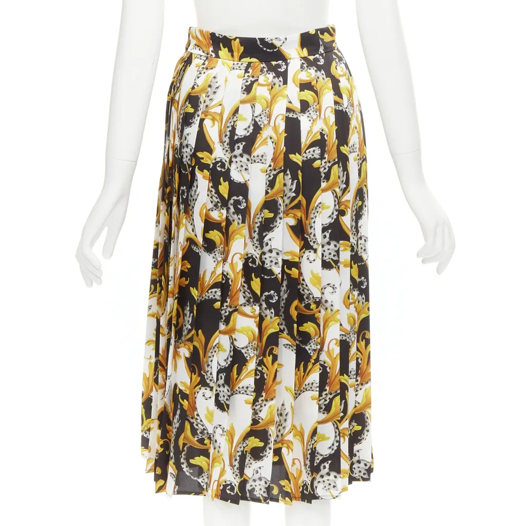 Versace Barocco Acanthus Skirt Black Polyester Never worn, with tag - Box View