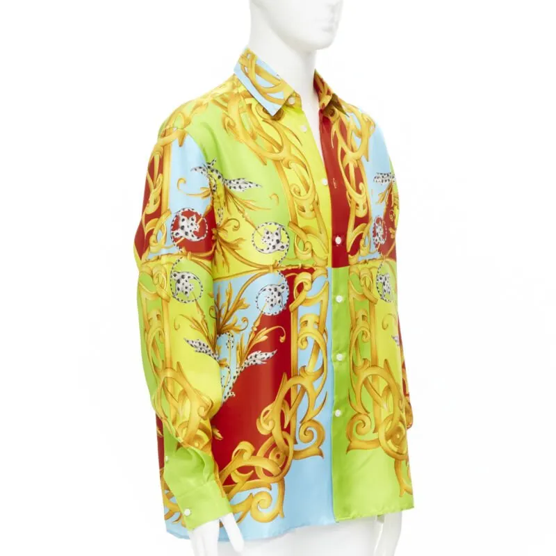 Versace Pop Print Shirt MultiColor Silk Never worn, with tag - Front View