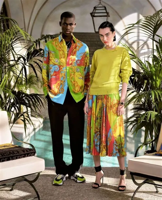 Versace Pop Print Shirt MultiColor Silk Never worn, with tag - Back View