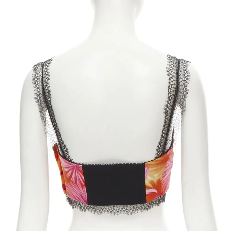 Versace Tropical Bralette Pink Polyester Never worn, with tag - Box View