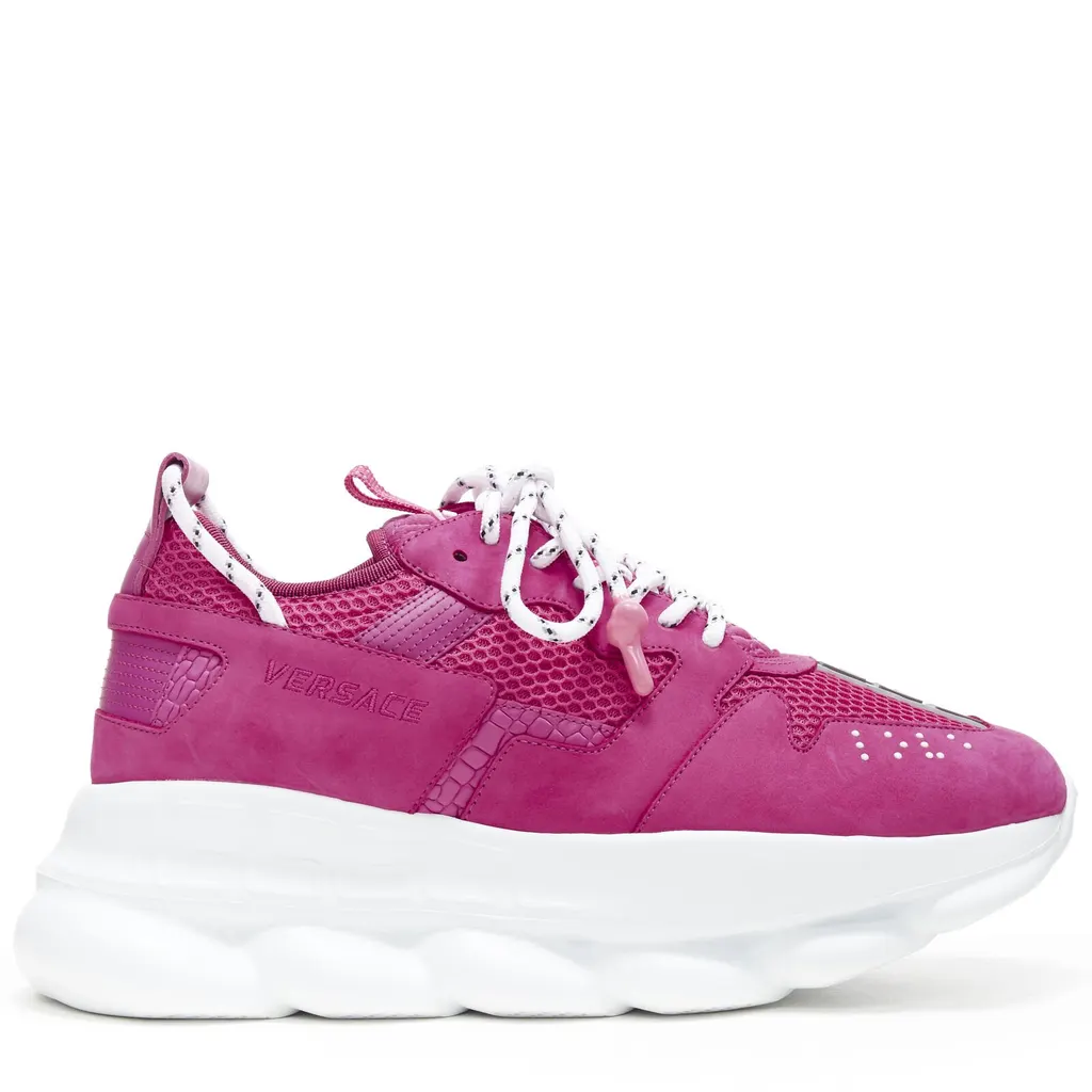 Versace Chain Reaction Pink Leather Never worn - Back View