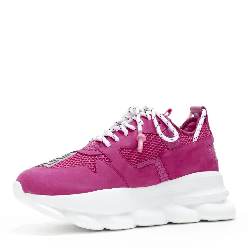 Versace Chain Reaction Pink Leather Never worn - Model View