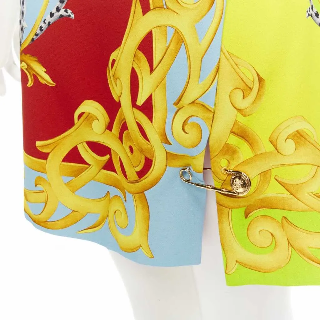 Versace Barocco Pin Skirt MultiColor Viscose Never worn, with tag - Back View