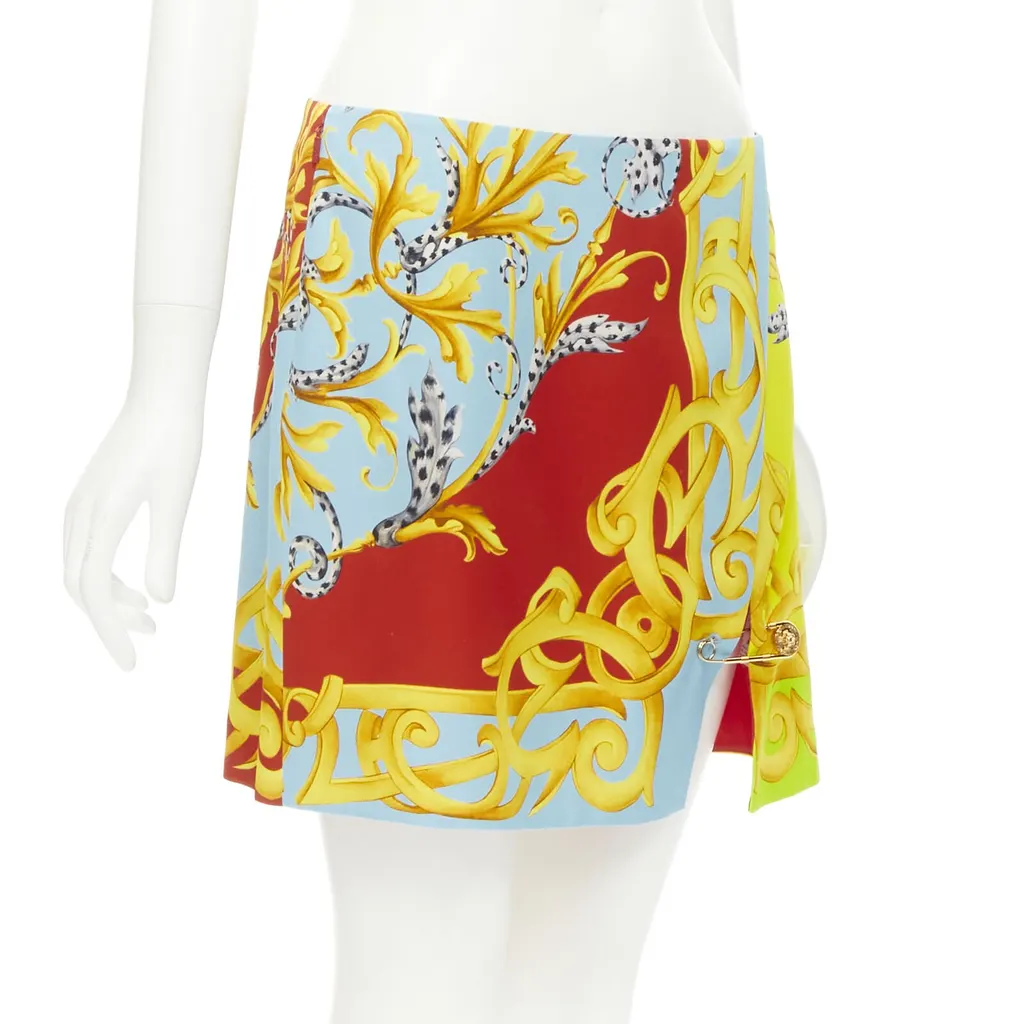 Versace Barocco Pin Skirt MultiColor Viscose Never worn, with tag - Inside View