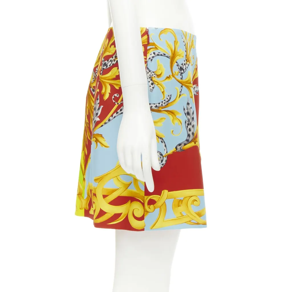 Versace Barocco Pin Skirt MultiColor Viscose Never worn, with tag - Model View