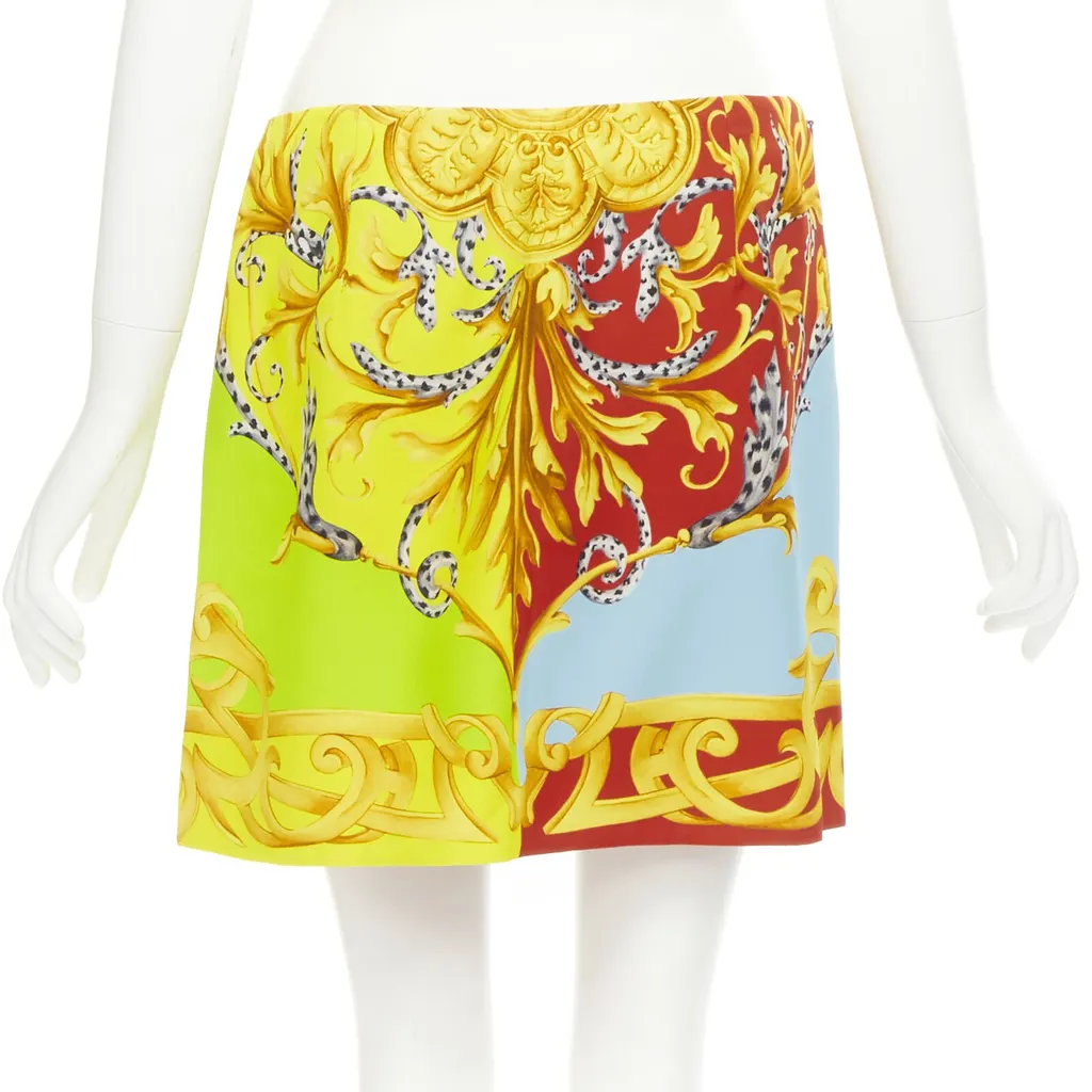Versace Barocco Pin Skirt MultiColor Viscose Never worn, with tag - Box View