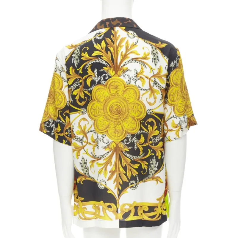 Versace Floral Baroque Shirt MultiColor Viscose Never worn, with tag - Back View