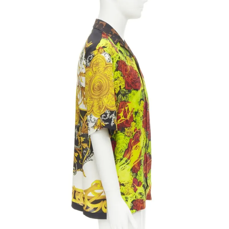 Versace Floral Baroque Shirt MultiColor Viscose Never worn, with tag - Model View