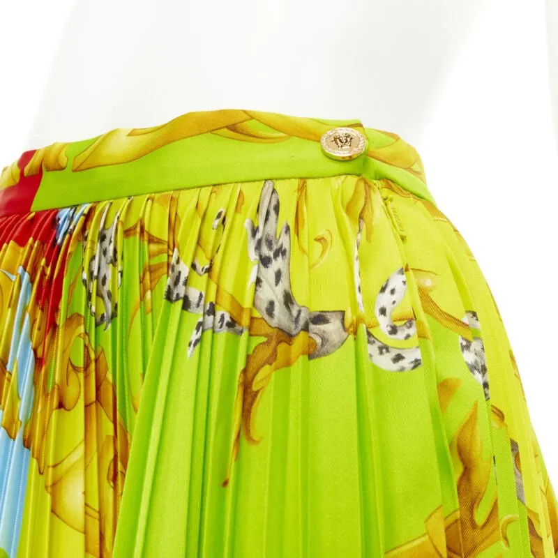 Versace Medusa Pleat Skirt MultiColor Polyester Never worn, with tag - Back View