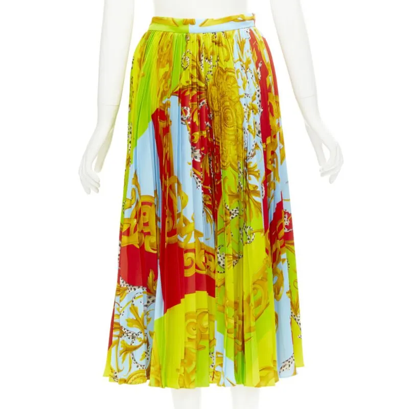 Versace Medusa Pleat Skirt MultiColor Polyester Never worn, with tag - Box View