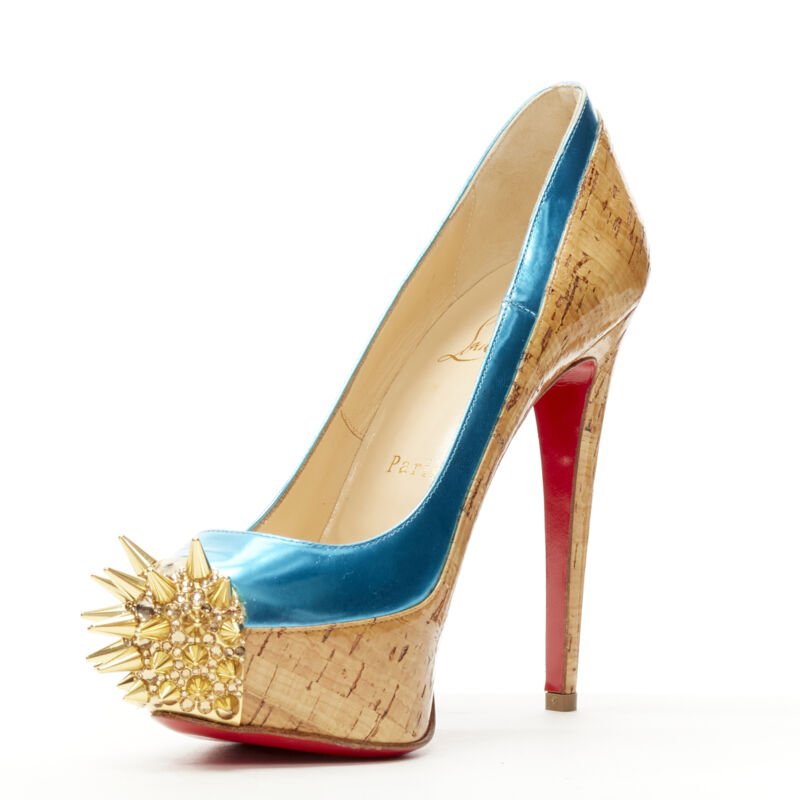 Christian Louboutin Cork Spike Platforms - 4