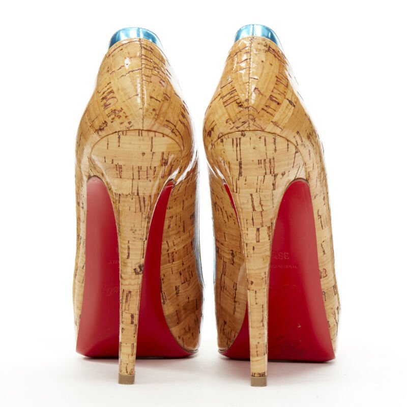 Christian Louboutin Cork Spike Platforms - Side view