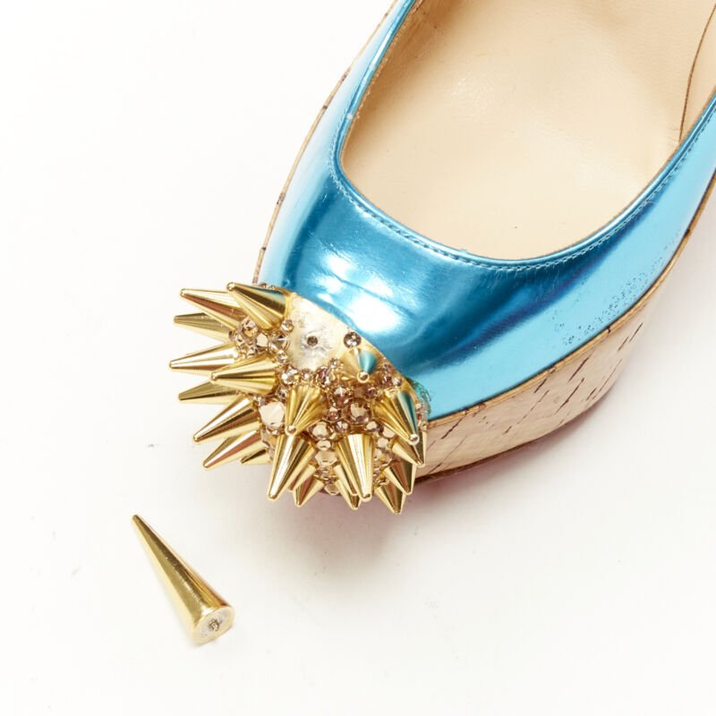 Christian Louboutin Cork Spike Platforms - Image 11