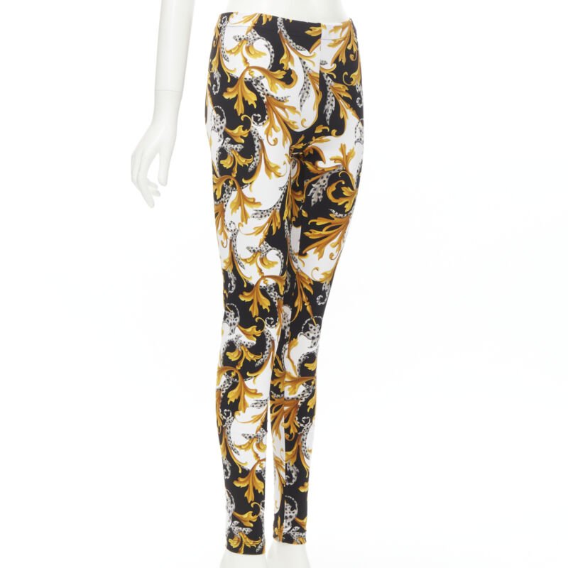 Versace Floral Legging Pants - Image 6