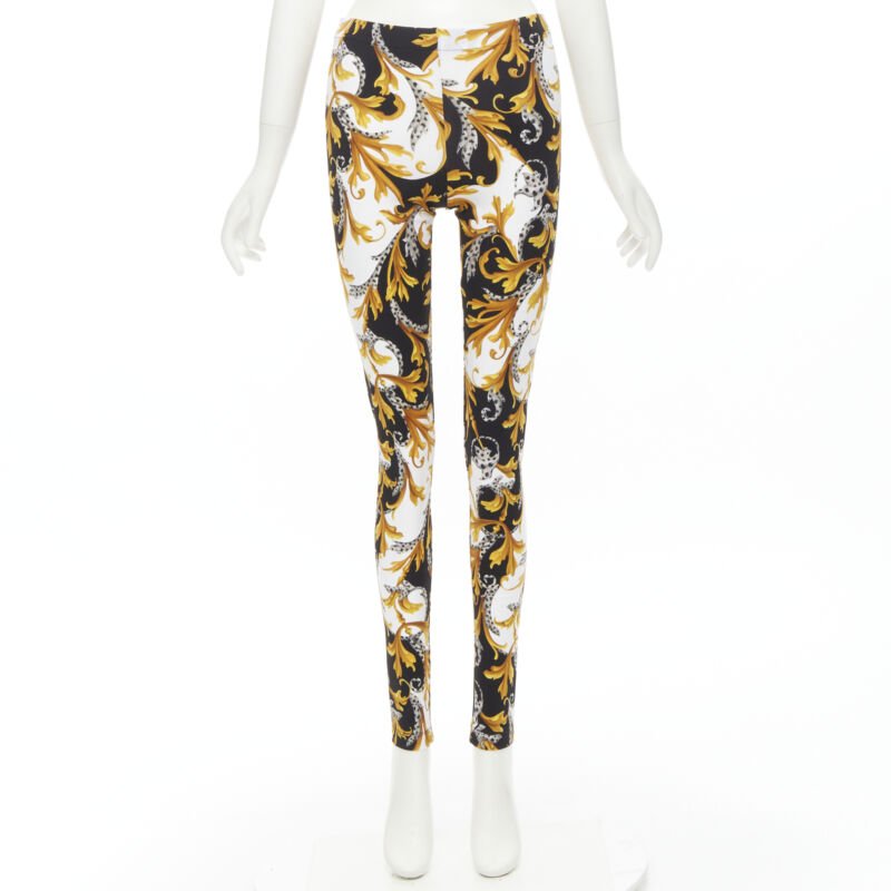 Versace Floral Legging Pants - Image 11
