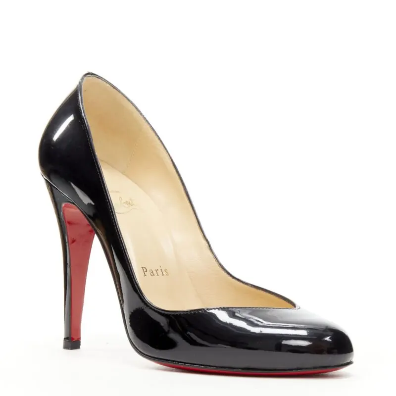Christian Louboutin Angled Vamp Pumps Black Never worn - Back View