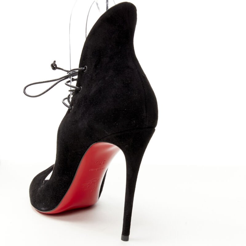 Christian Louboutin Laced Peep Heels - Image 10