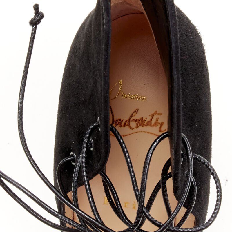 Christian Louboutin Laced Peep Heels - Image 11