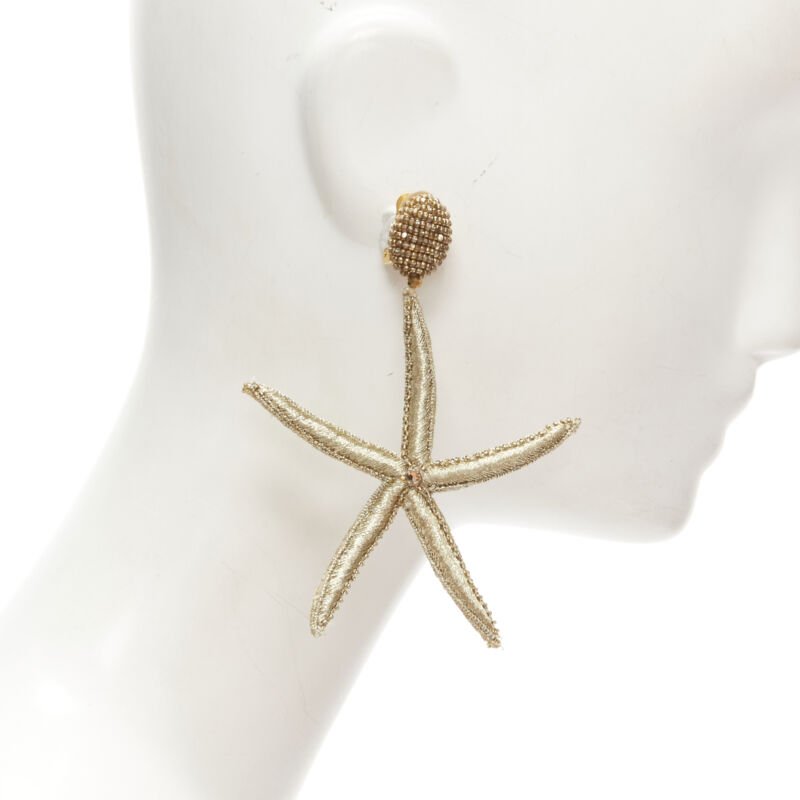 Oscar De La Renta Black Starfish Earrings - Image 6