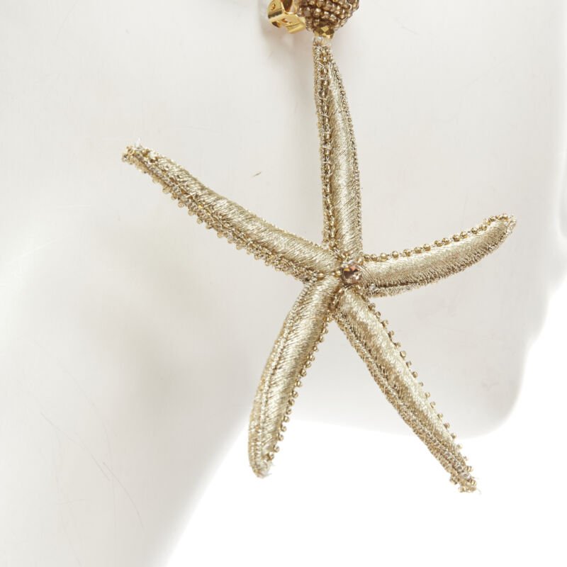 Oscar De La Renta Black Starfish Earrings - 4