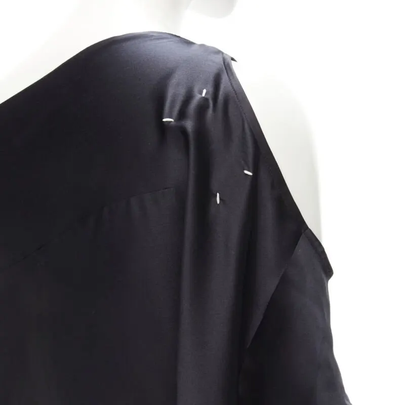 Maison Martin Margiela Sideways Off Top Black Silk Never worn - Back View