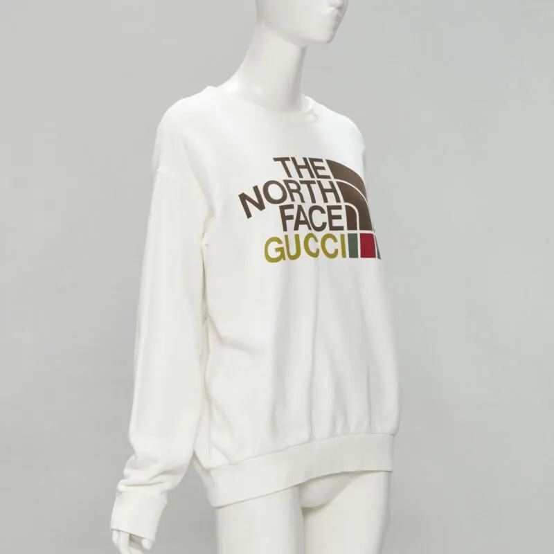 Gucci Logo Cotton Sweatshirt White Cotton Never worn - Inside View