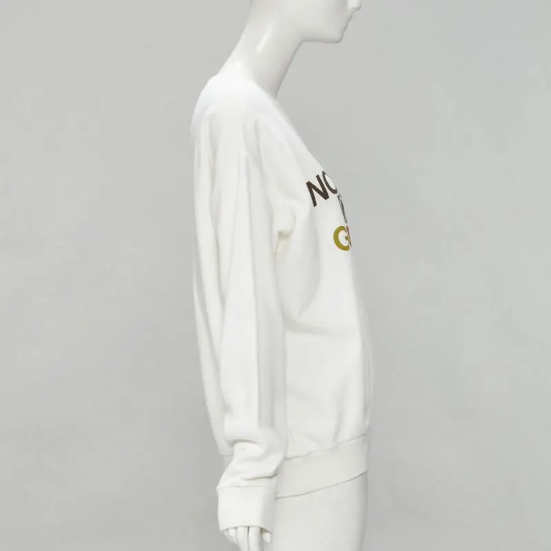 Gucci Logo Cotton Sweatshirt White Cotton Never worn - Model View