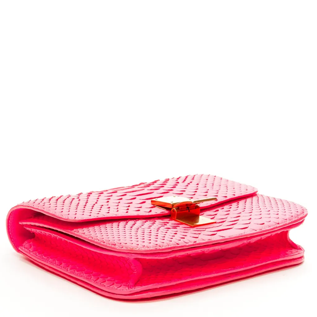 Celine Neon Classic Box Bag Pink Leather Very good - Box View