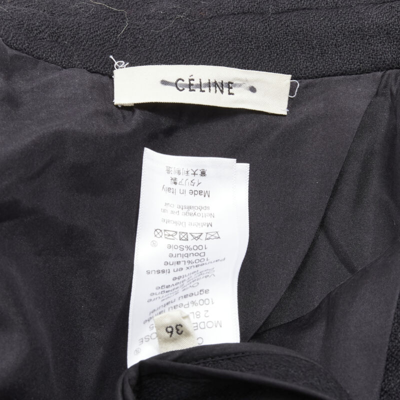 Celine Black Shearling Coat - Image 12