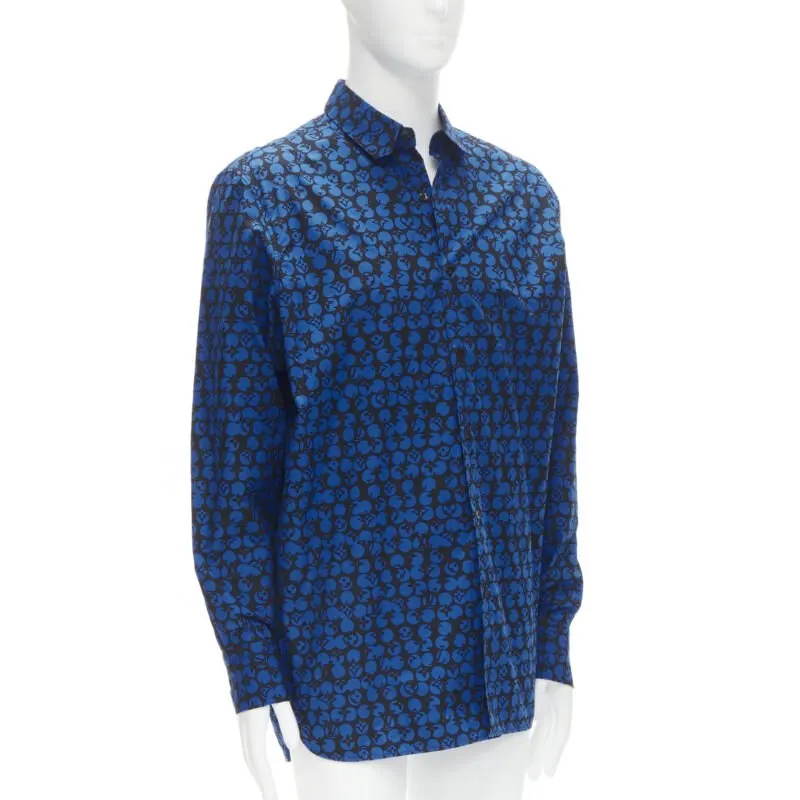 Louis Vuitton Polka Dot Shirt Blue Cotton Never worn - Inside View