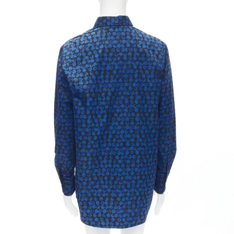 Louis Vuitton Polka Dot Shirt Blue Cotton Never worn - Box View