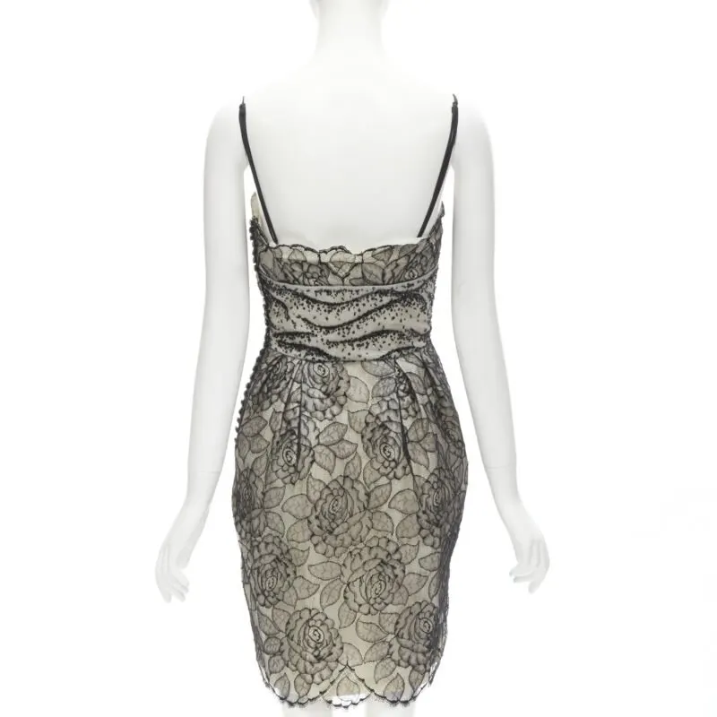 Dior Bead Bow Dress Ecru Cotton Very good - Box View