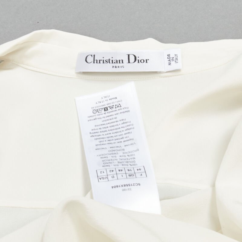 Christian Dior Floral Embroidery Shirt - Image 12
