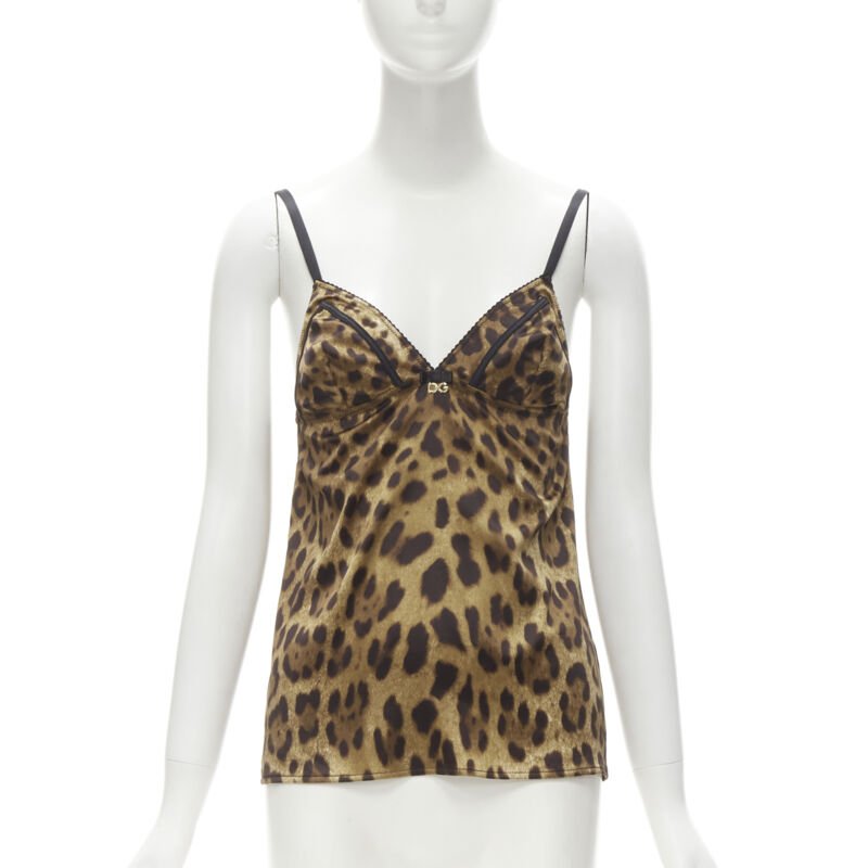 Dolce & Gabbana Charm Leopard Cami