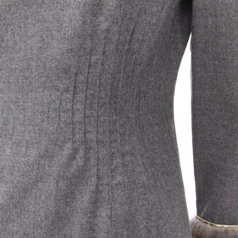 Valentino Garavani Fur Cuff Dress - Back view