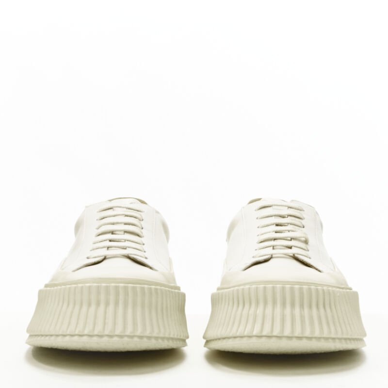 Jil Sander Beige Platform Sneakers - Image 6