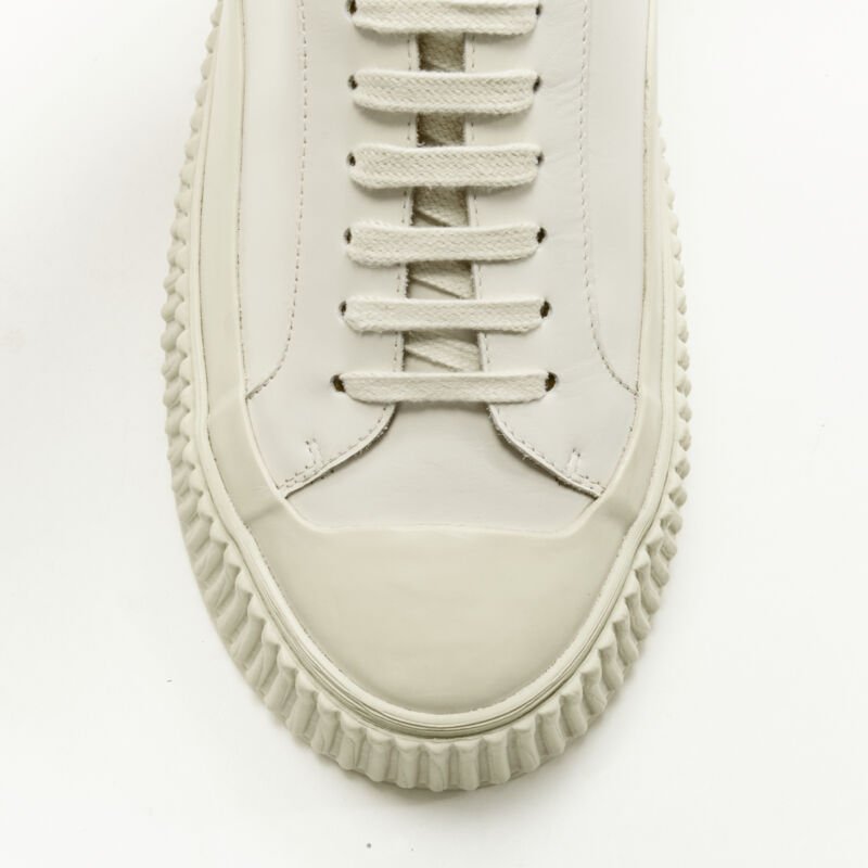 Jil Sander Beige Platform Sneakers - Detail 1