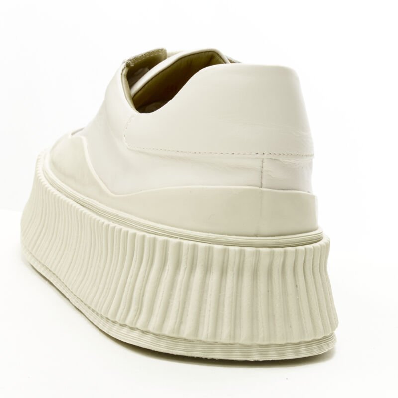 Jil Sander Beige Platform Sneakers - Image 10