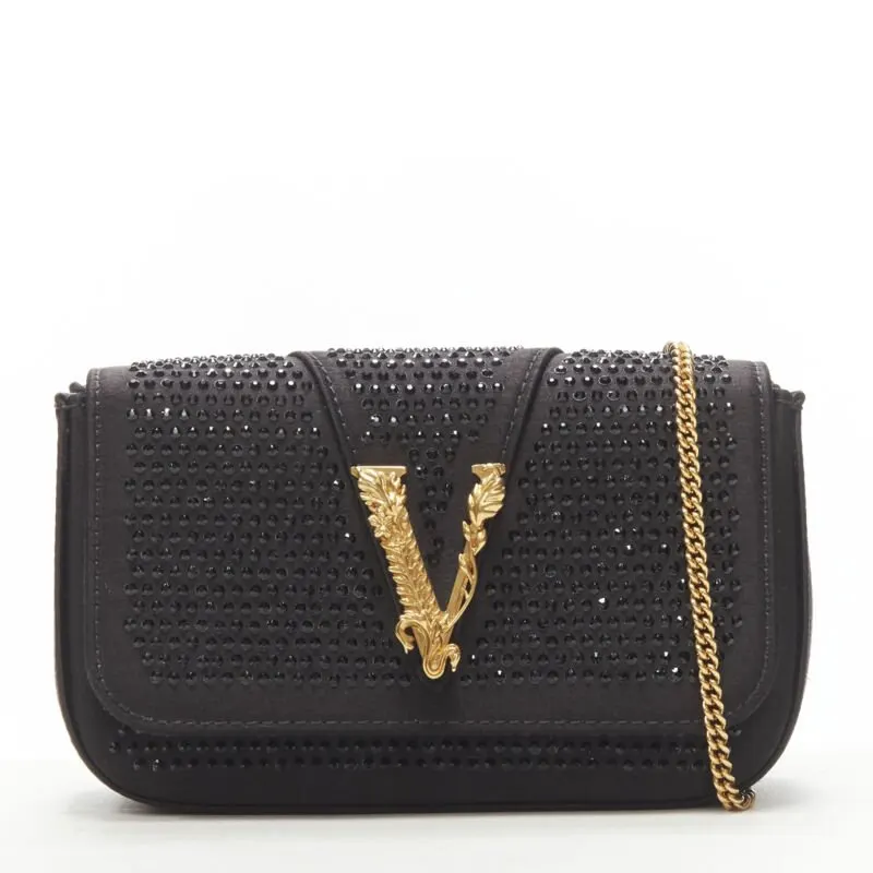 Versace DBFH209 D2RASS K41OT Black Silk Never worn, with tag - Front View