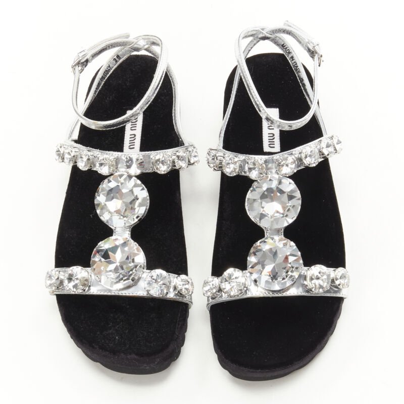 Miu Miu Rhinestone Sandals