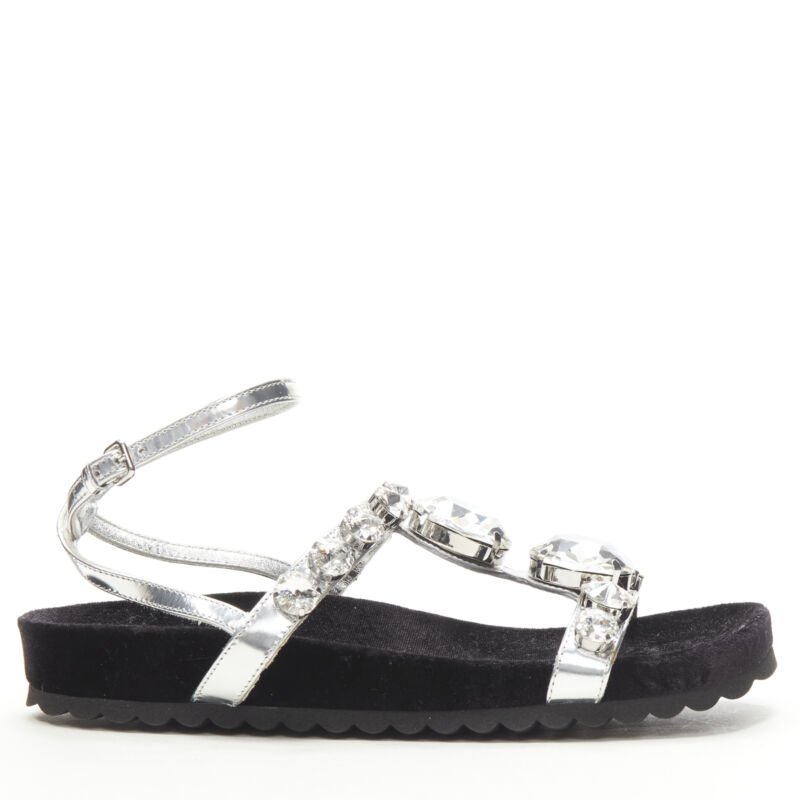 Miu Miu Rhinestone Sandals - Back view