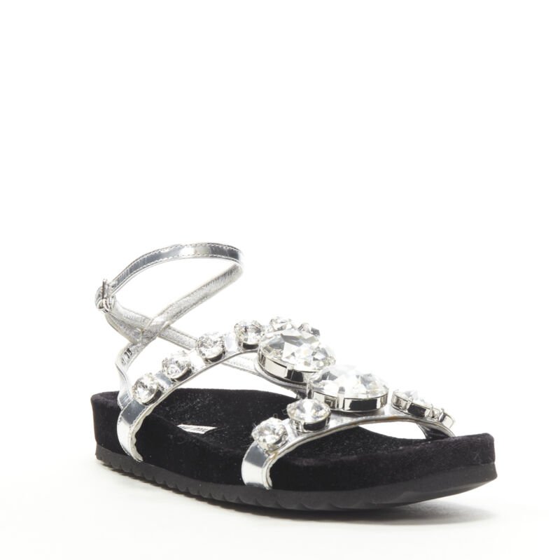 Miu Miu Rhinestone Sandals - Image 6