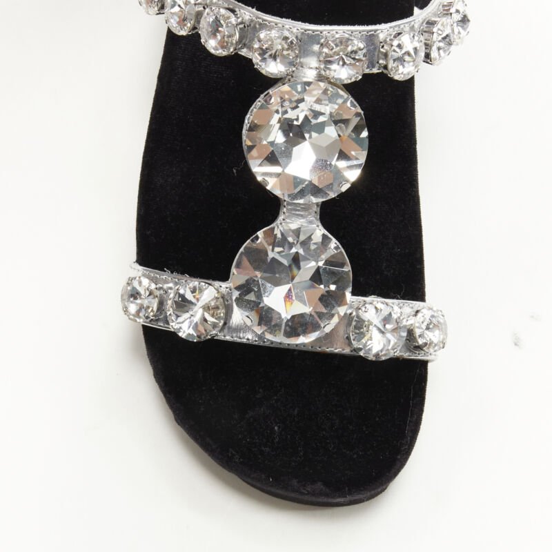 Miu Miu Rhinestone Sandals - Detail 1