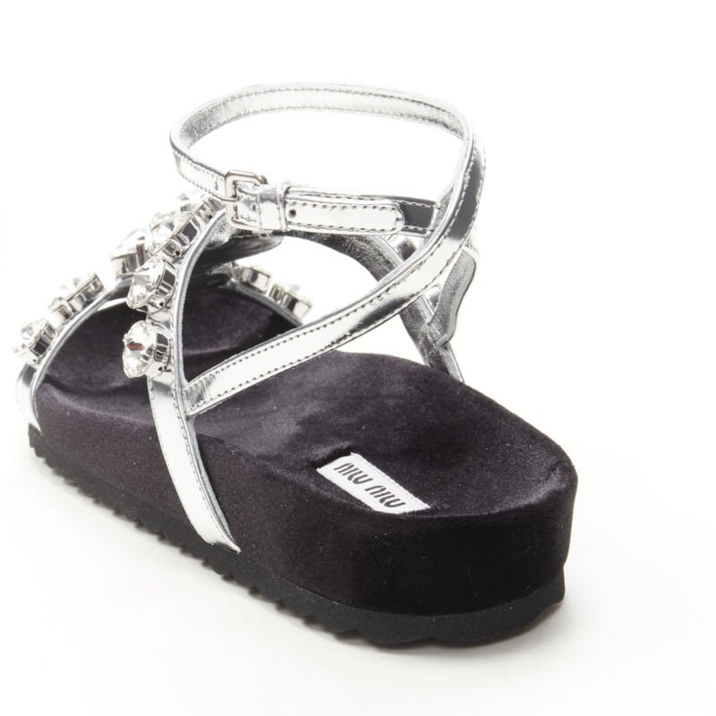 Miu Miu Rhinestone Sandals - Image 10