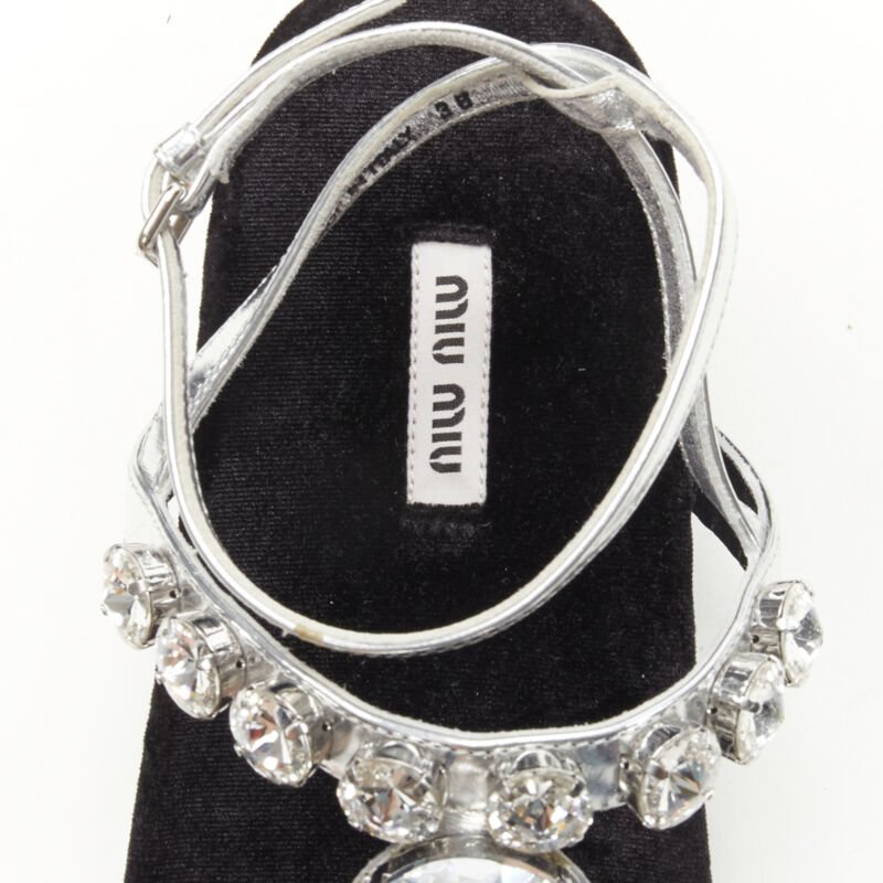 Miu Miu Rhinestone Sandals - Image 11