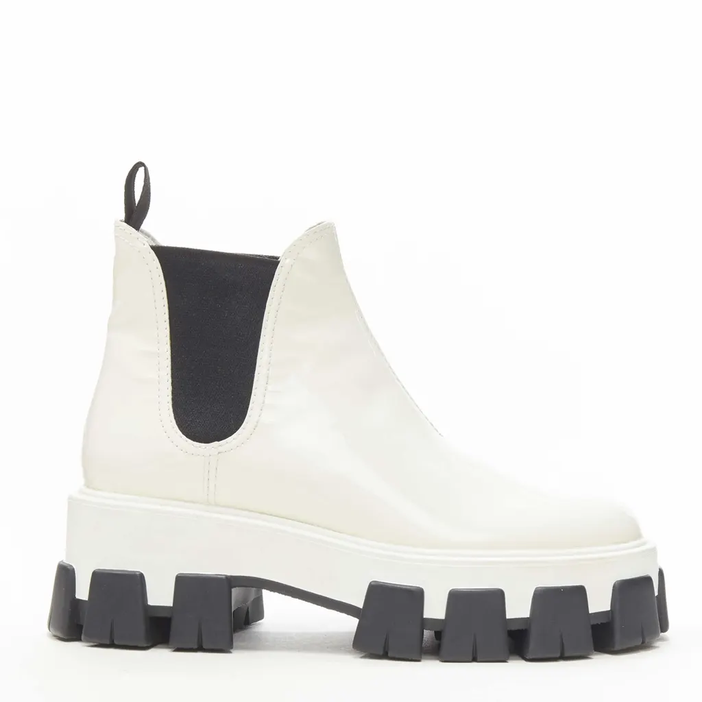 Prada Suede Fur Mules White Good - Front View