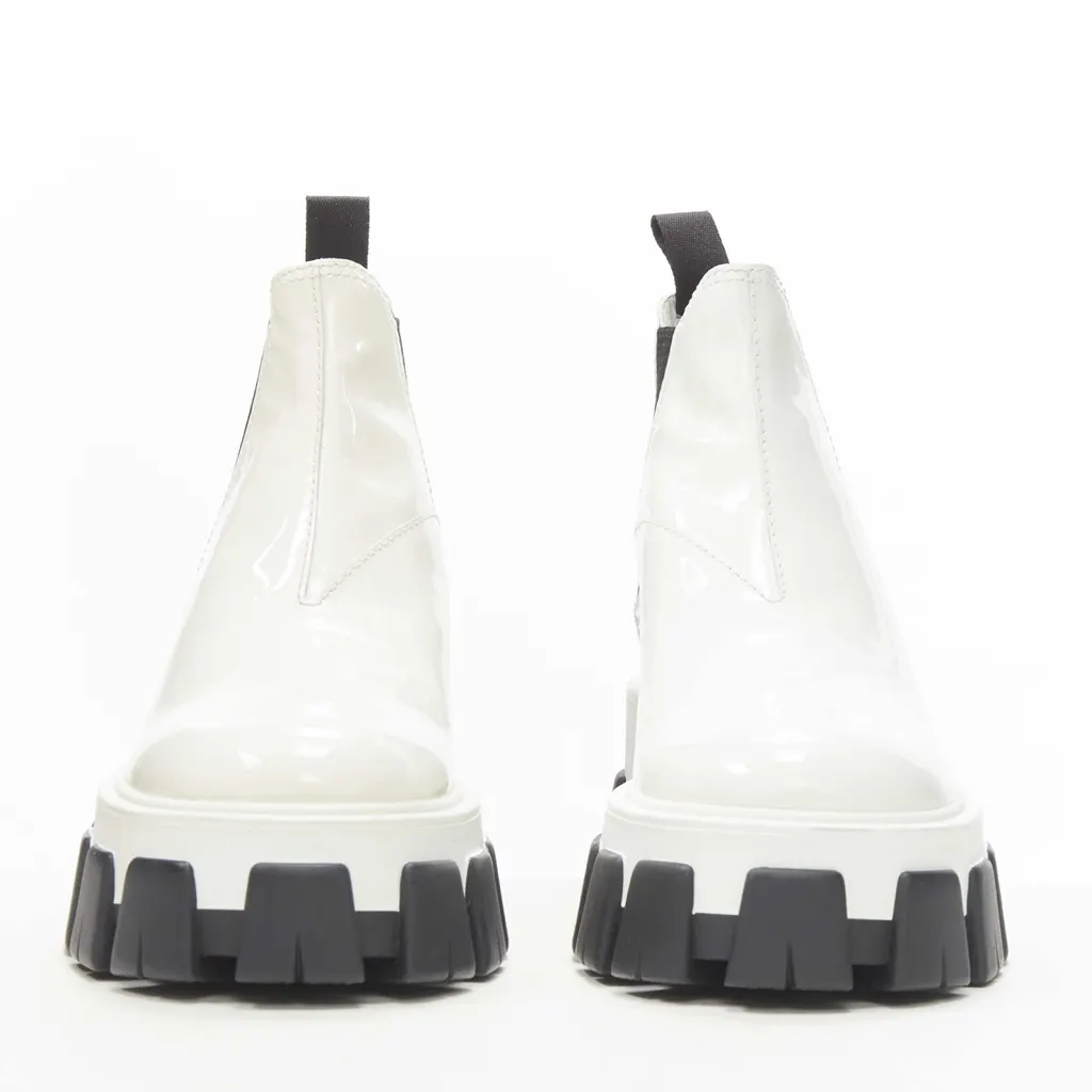 Prada Suede Fur Mules White Good - Inside View