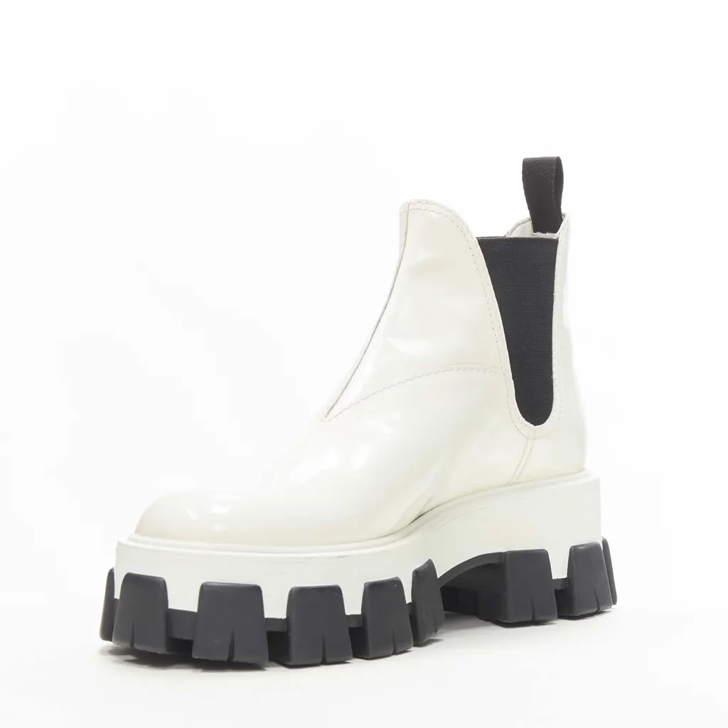 Prada Suede Fur Mules White Good - Model View